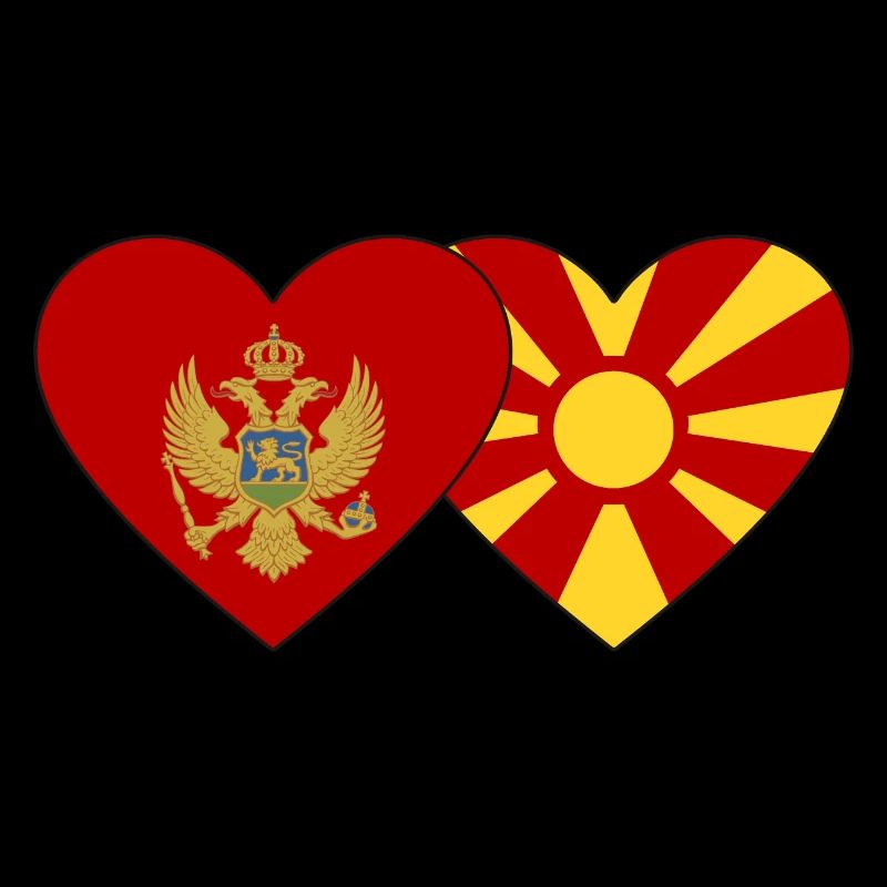 Montenegro Macedonia flag