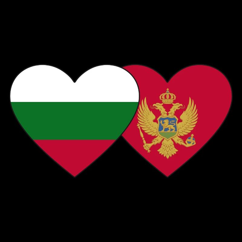 Bulgarie Monténégro drapeau