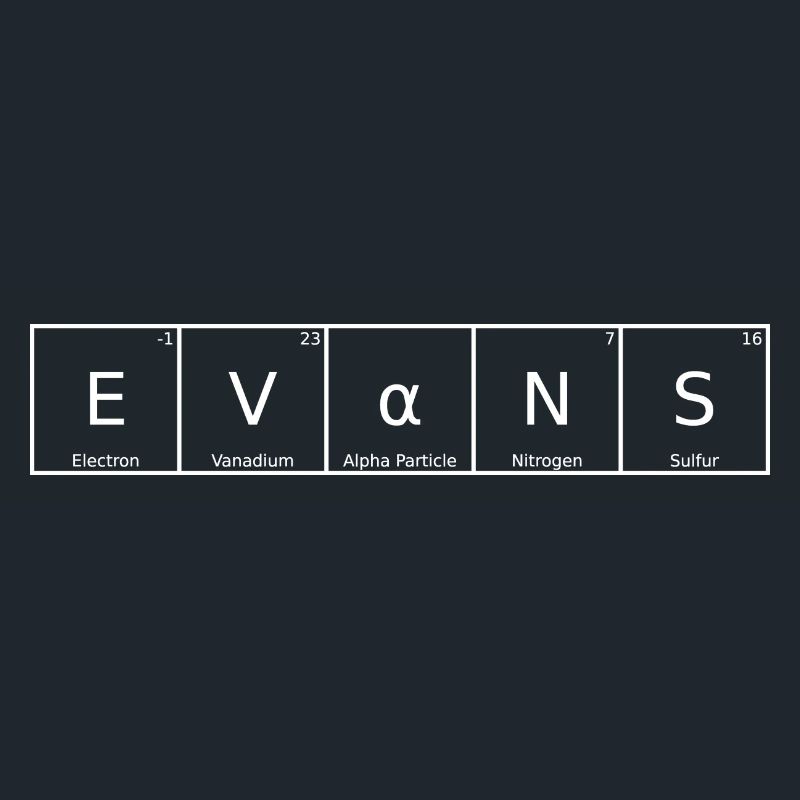 Evans Surname First name Chemistry Periodic Table Elements