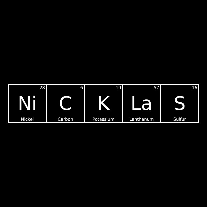 Nicklas Nom Prénom Chimie Tableau périodique Élément