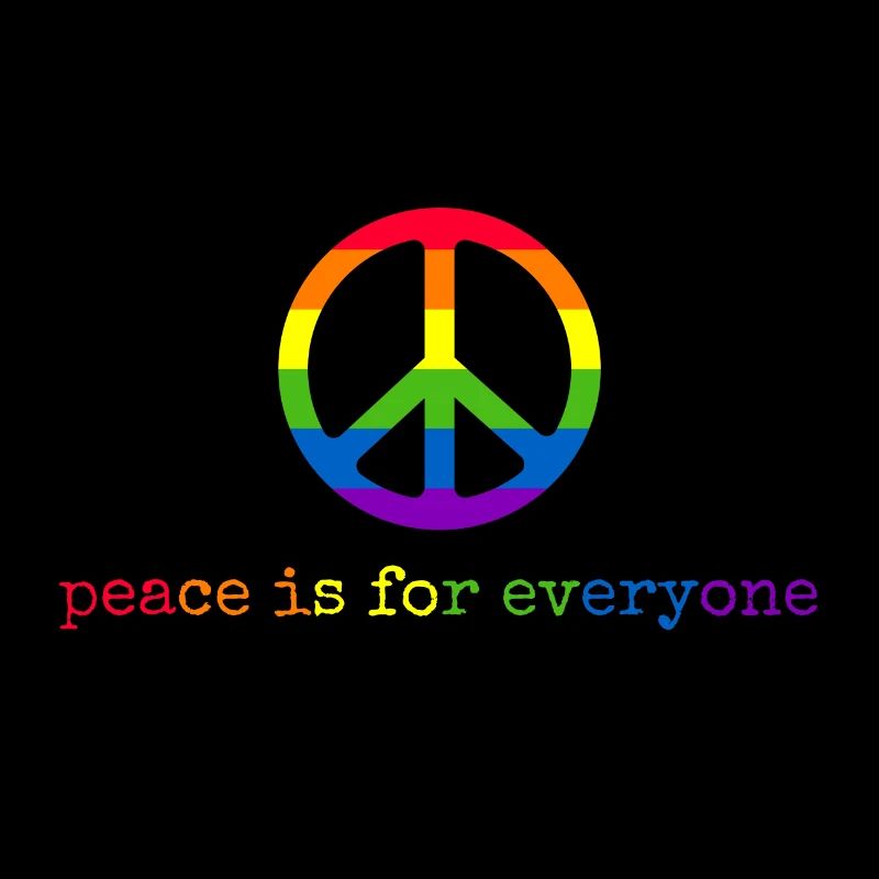 Peace is for everyone - LGBT pride style fabulous