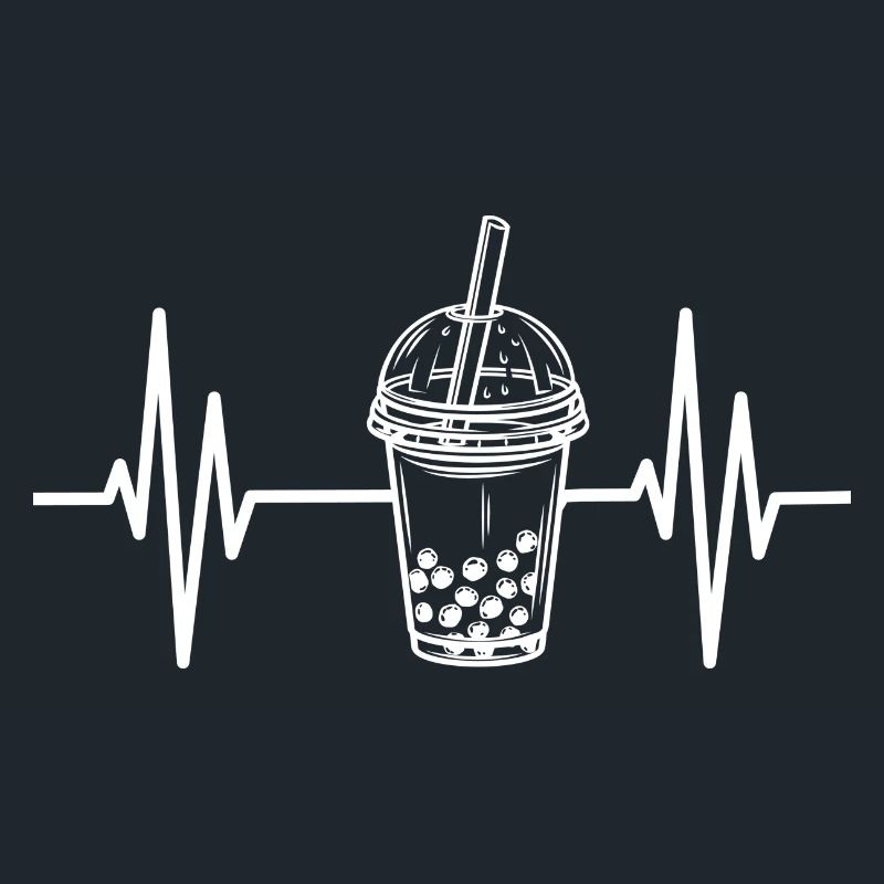 Herzschlag Boba Tea Getränk Bubble Tea
