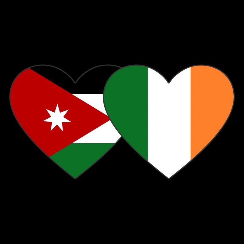 Jordan Ireland Flag Heart