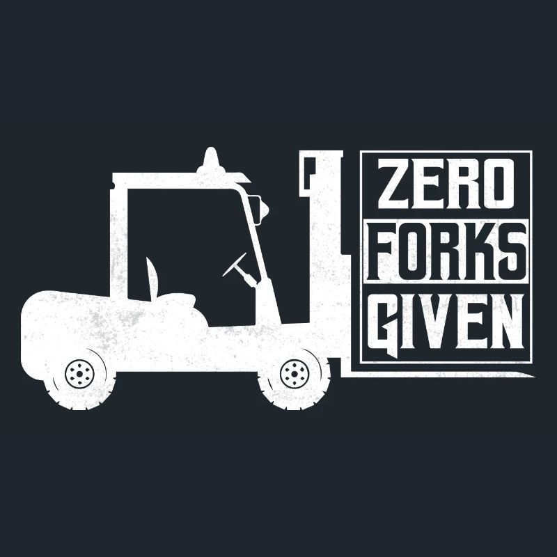 Zero Forks Given Forklift Opérateur de chariot élévateur