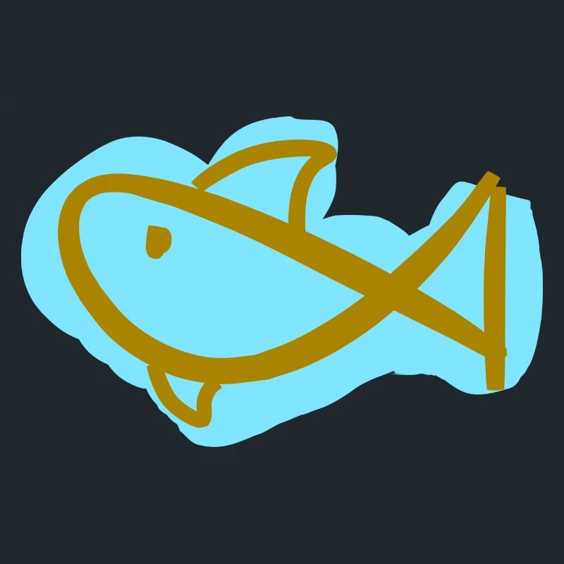 Small stylized shark