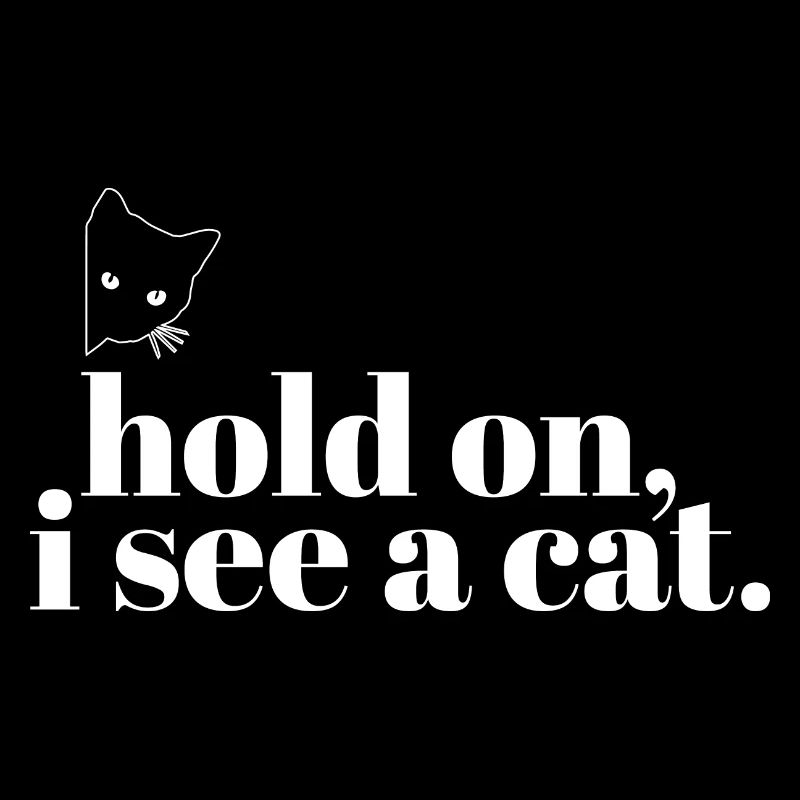 Cute Black Cat Hold On I See A Cat Paw Kitty Cat