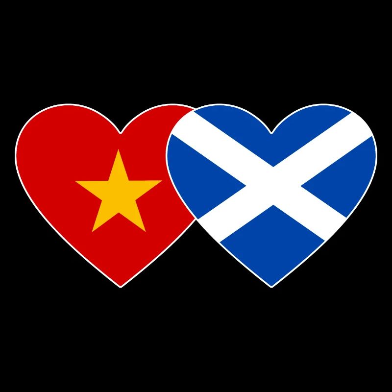 Coeur de drapeau d’Ecosse du Vietnam