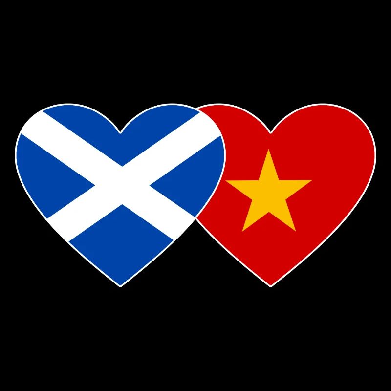 Ecosse Vietnam Drapeau Coeur