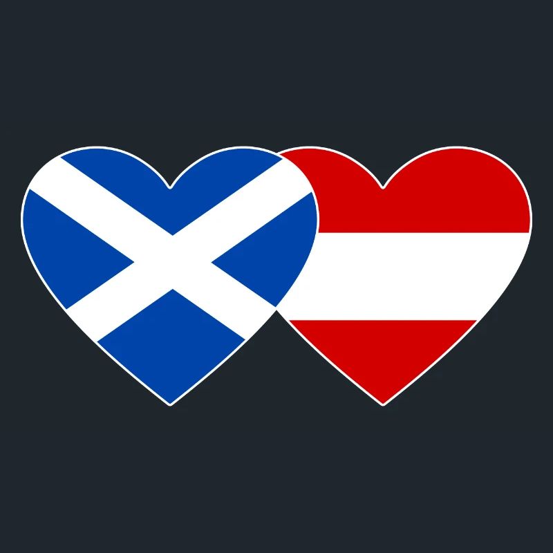 Ecosse Autriche Drapeau Coeur