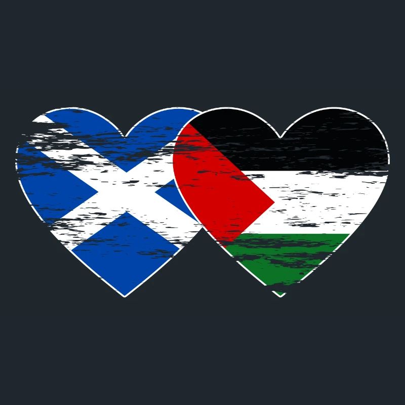 Ecosse Palestine drapeau coeur utilisé