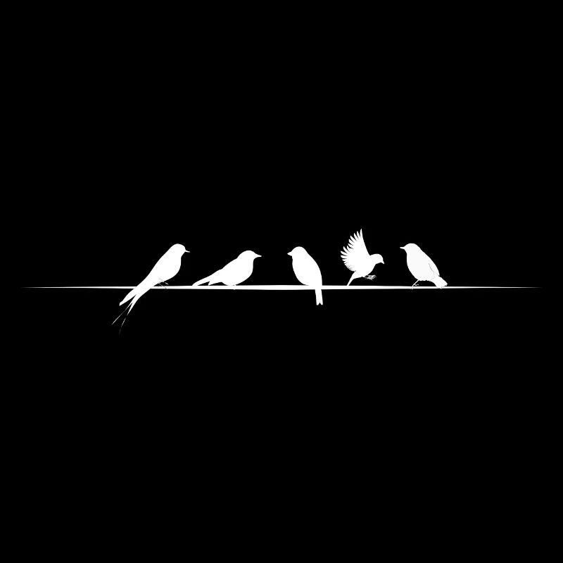 Les oiseaux sur fil