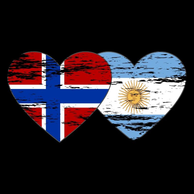 Norvège Argentine Drapeau utilisé