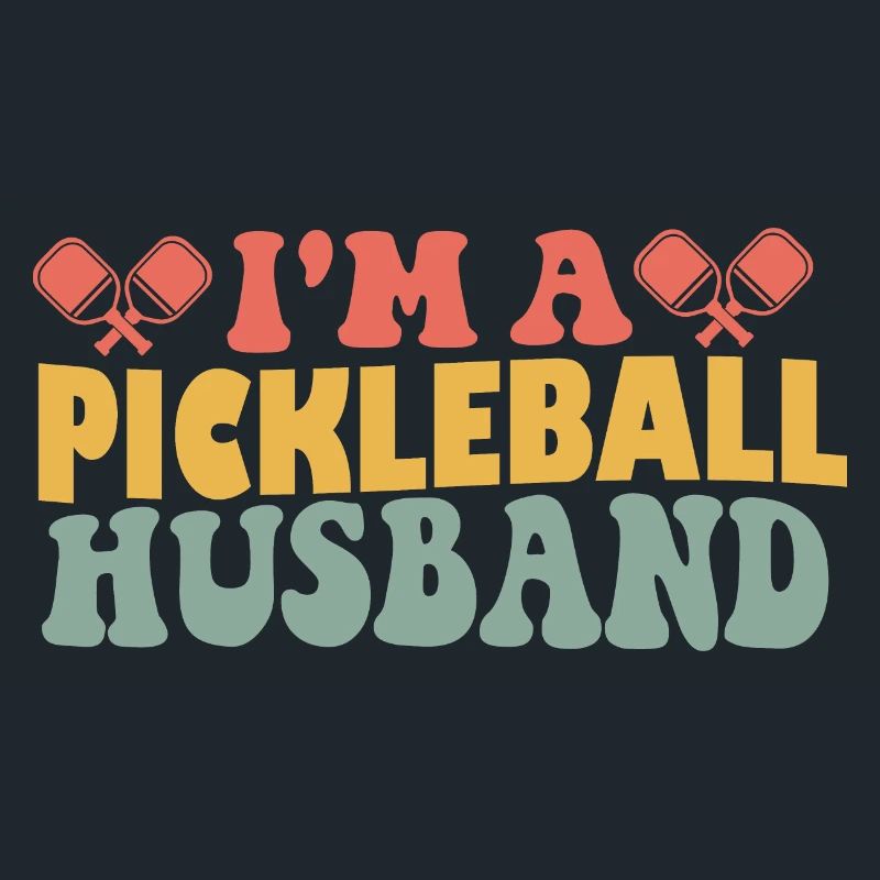 Ich bin ein Pickleball-Ehemann Vintage Groovy