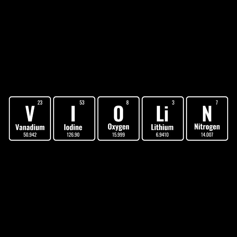 Periodic Table Of Elements Violin Violinist Fiddle