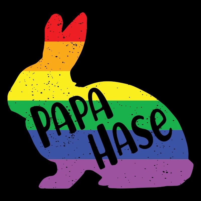 Papa Hase Hasenpapa Regenbogen Queere LGBTQ Ostern