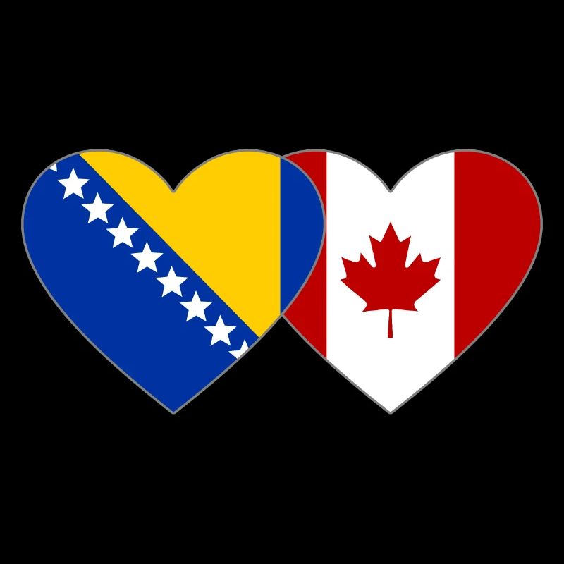 Bosnie Canada drapeau coeur