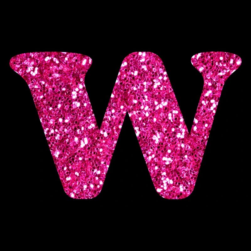 Glitzer rosa Buchstabe w