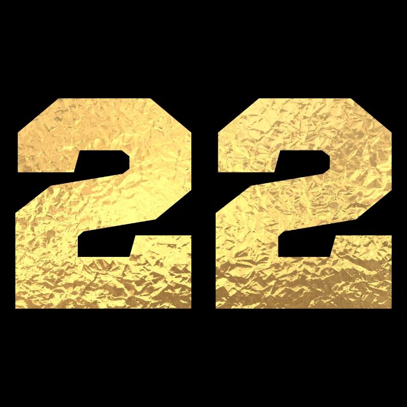 Nummer 22 Gold Glitter - 22. Jubiläum