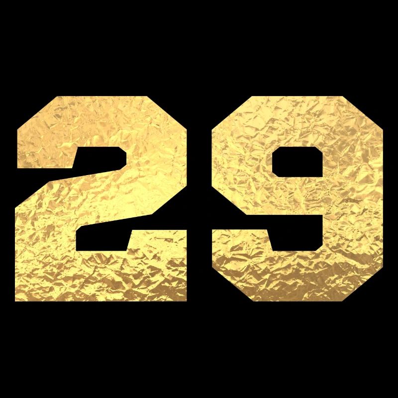 Numéro 29 paillettes doré - 29e anniversaire