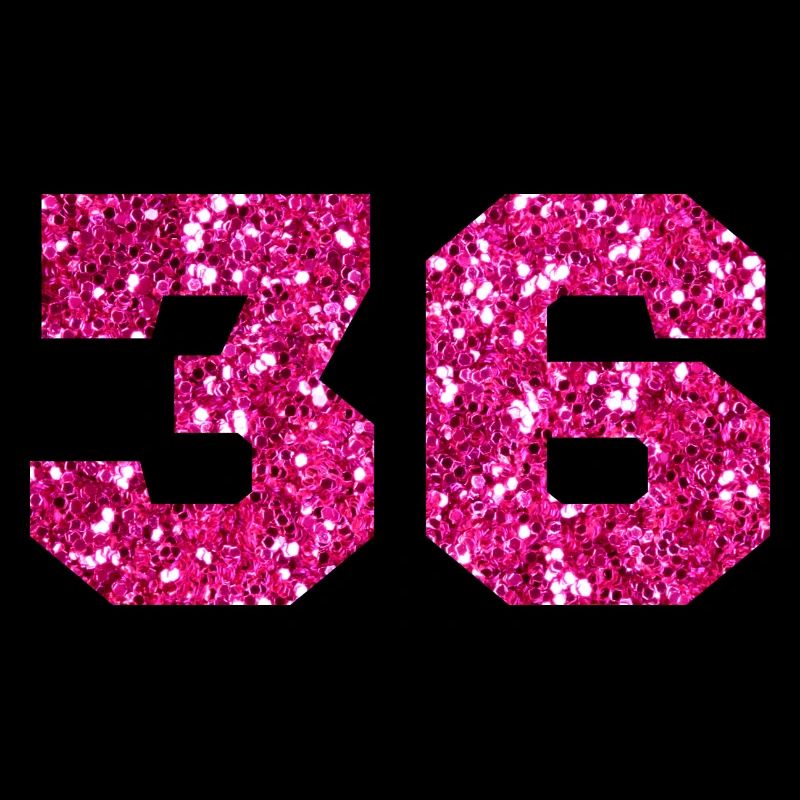 Nummer 36 Pink Glitter - 36. Geburtstag