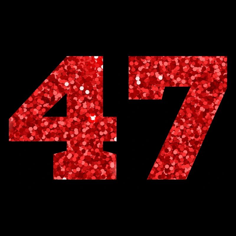 Nummer 47 Roter Glitzer - 47. Jahrestag