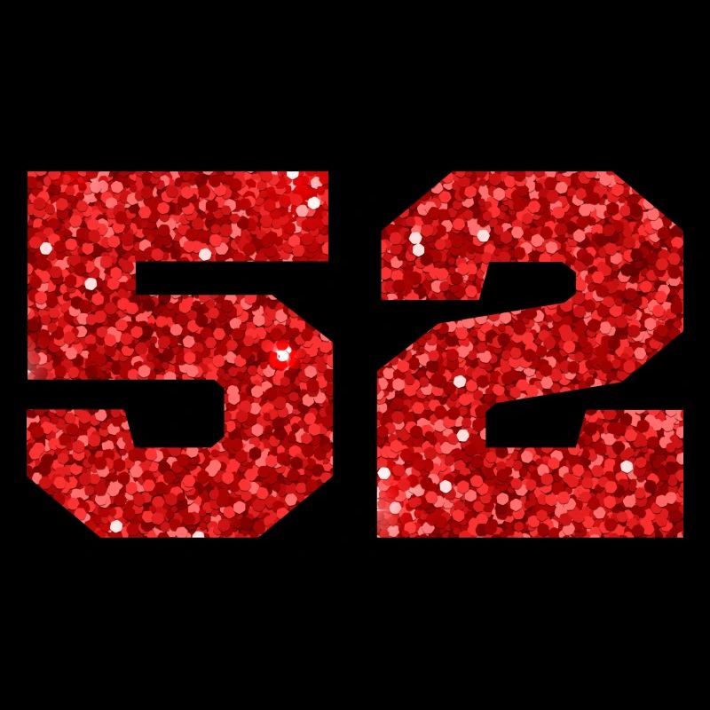 Nummer 52 Roter Glitzer - 52. Jahrestag