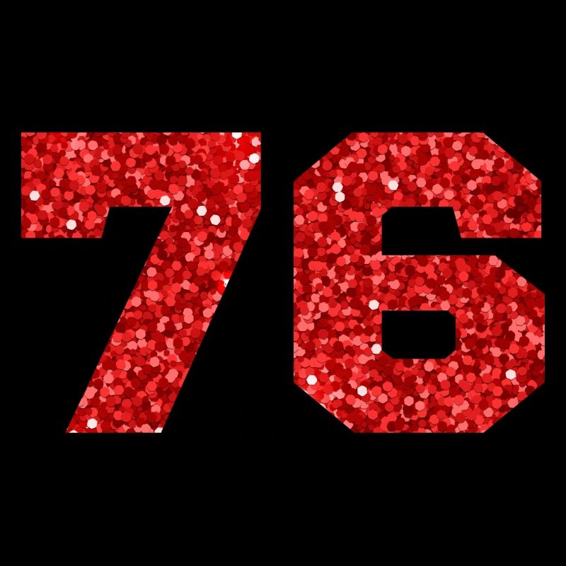 76 paillettes rouge - 76e anniversaire