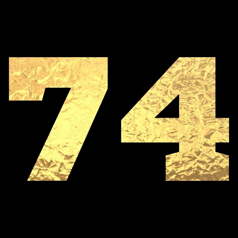 74 Gold Glitter - 74 Geburtstag