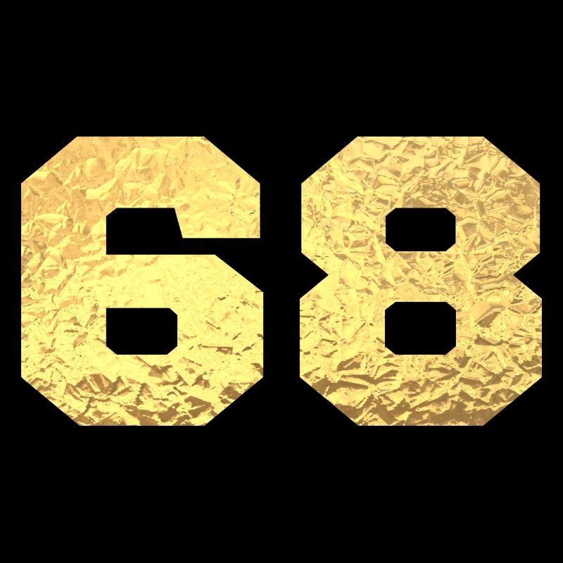 Nummer 68 Gold Glitter - 68. Jahrestag