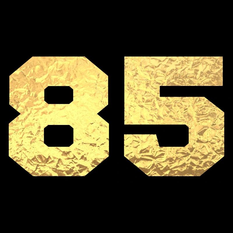 Numéro 85 paillettes doré - 85e anniversaire