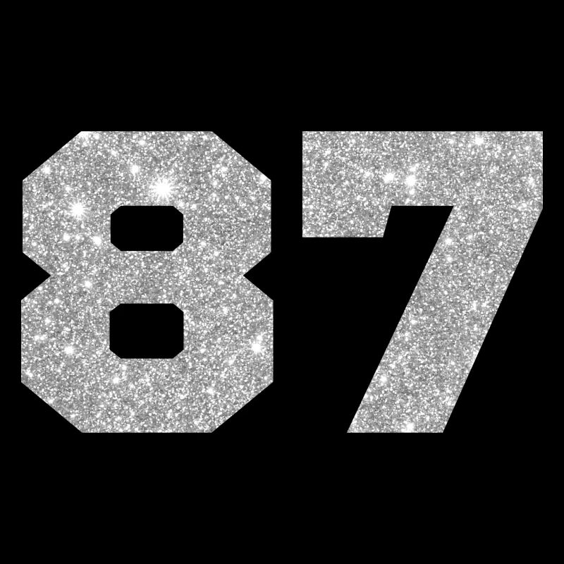 Nummer 87 Silberglitter - 87. Jubiläum