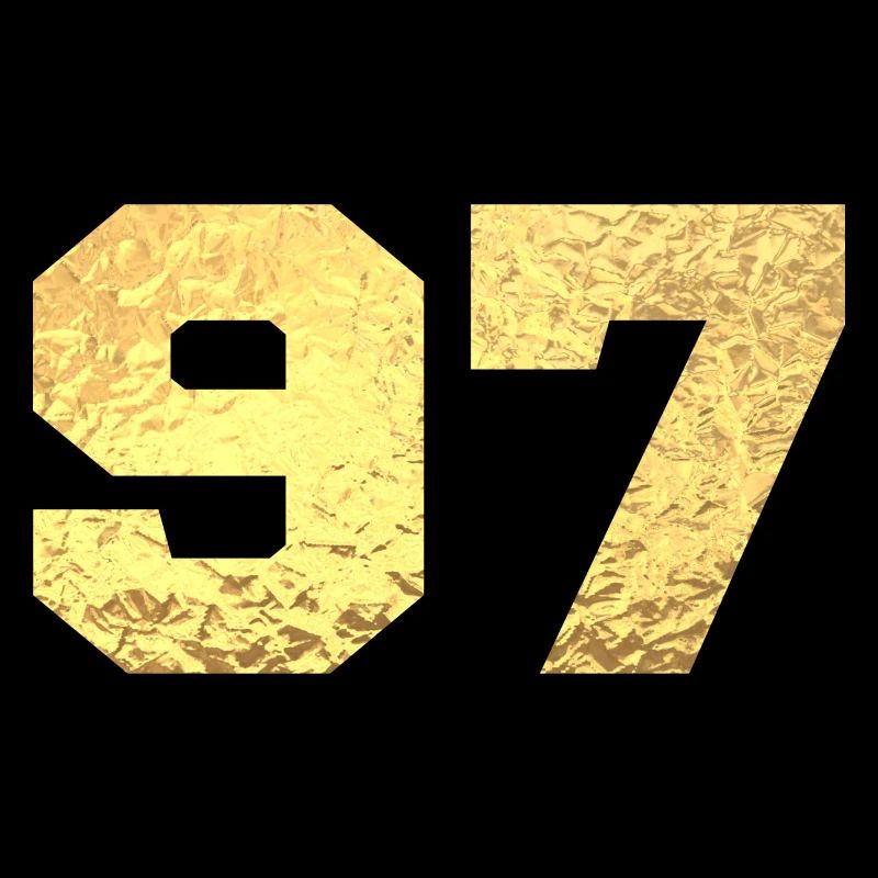 Nummer 97 Gold Glitter - 97. Jahrestag