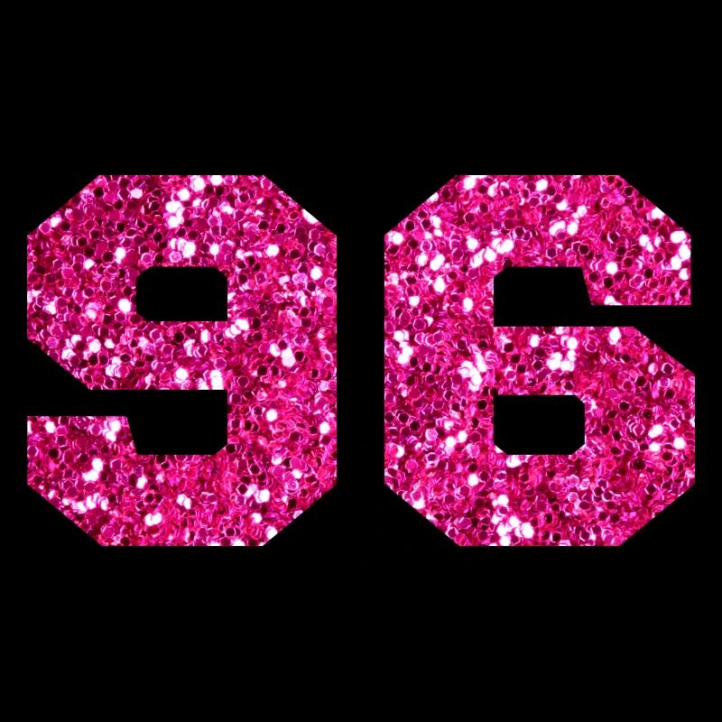 Nummer 96 Pink Glitter - 96. Geburtstag