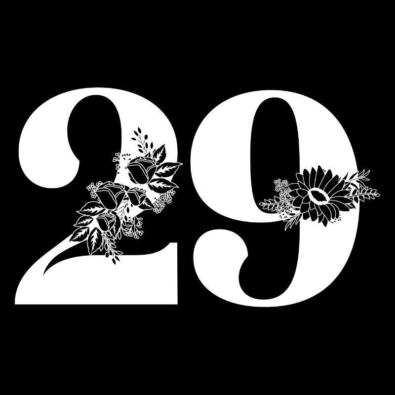 Nummer 29 Schwarze Blumen - 29. Blumenjubiläum