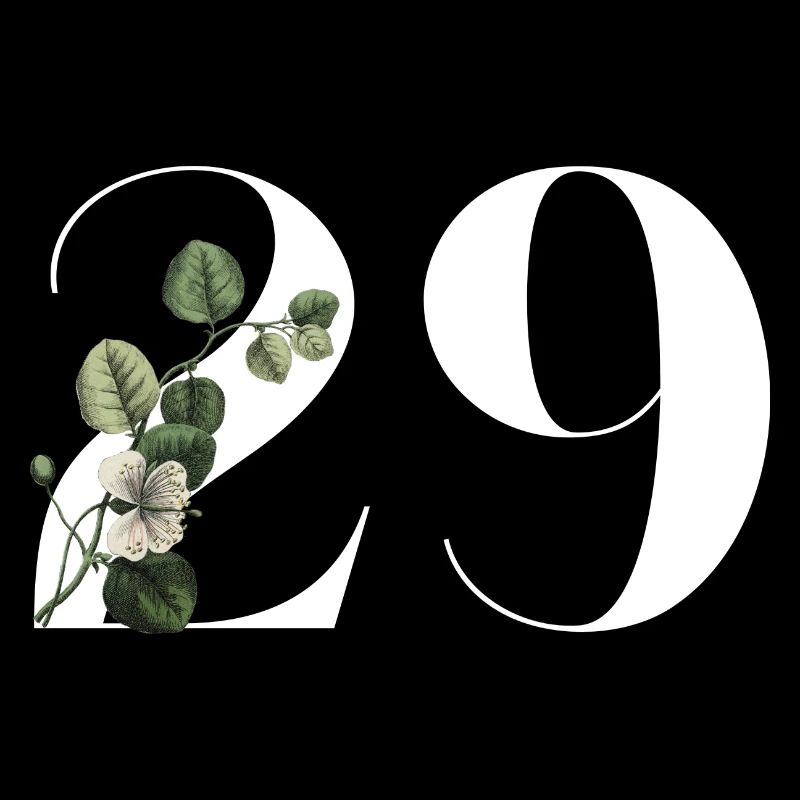 Nummer 29 Grüne Blumen - 29. Blumengeburtstag