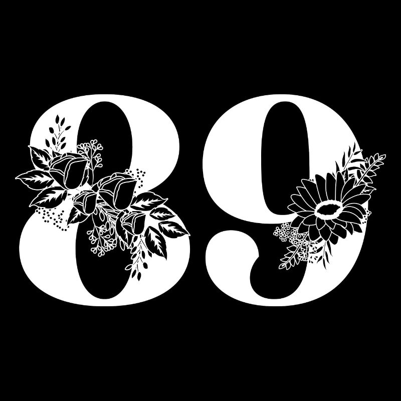 Nummer 89 Schwarze Blumen - 89. Blumengeburtstag