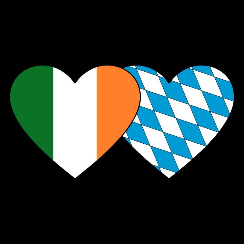Drapeau de l’Irlande Bavière Coeur