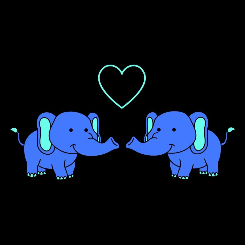 Éléphants amoureux