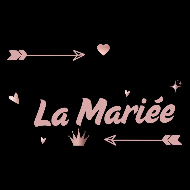 Team de la mariée rose flèche