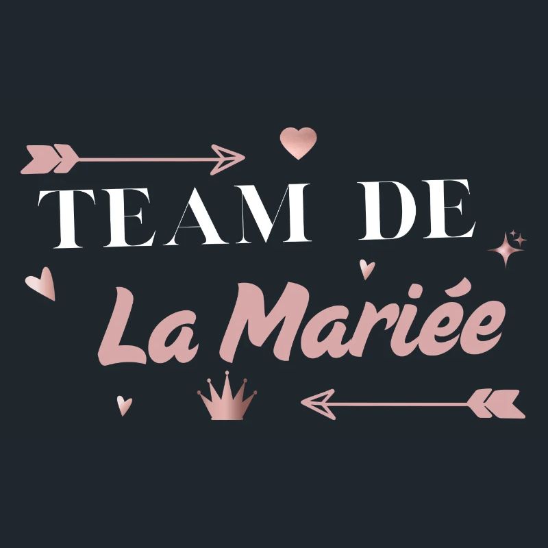 Team de la mariée rose flèche