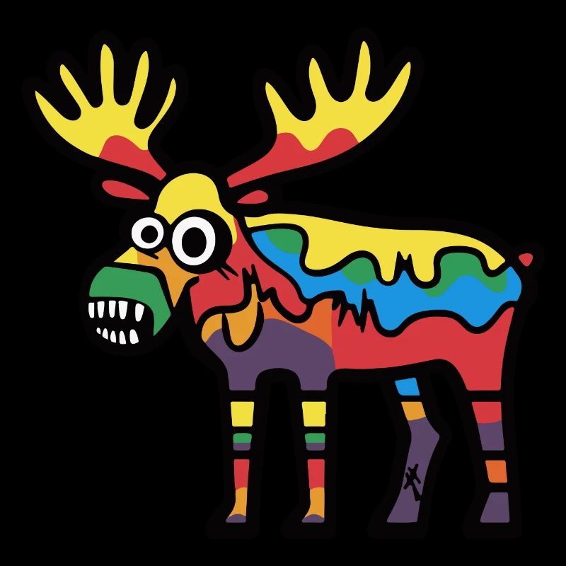 Elch Halloween Comic Lustig