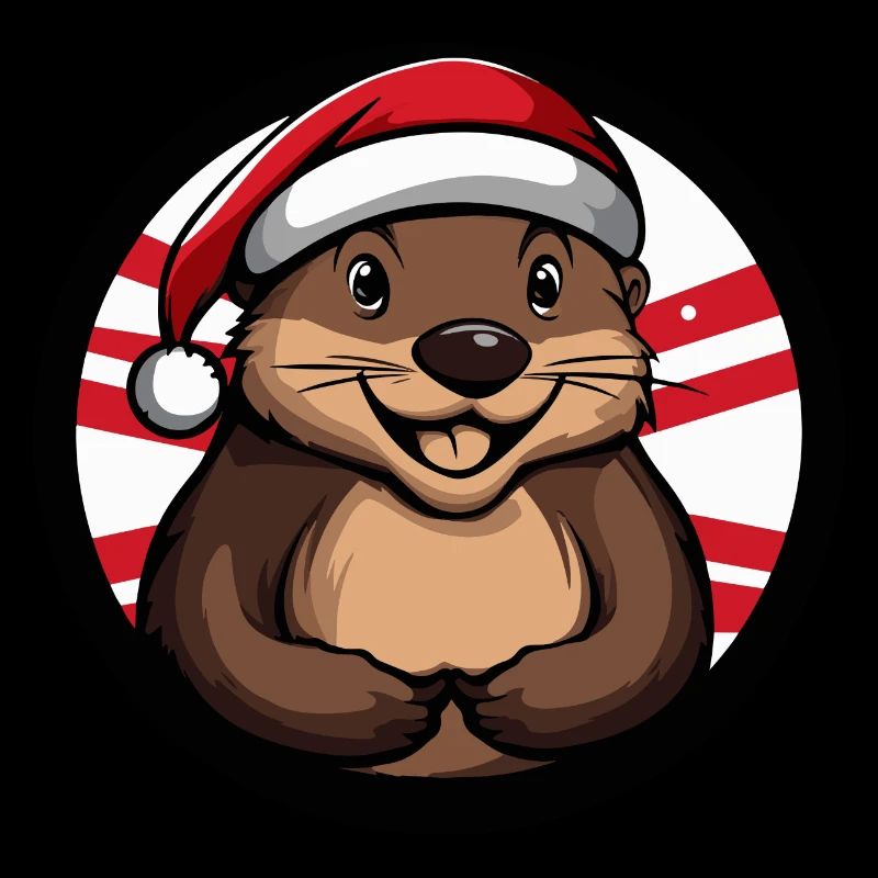 Animal de Noël castor