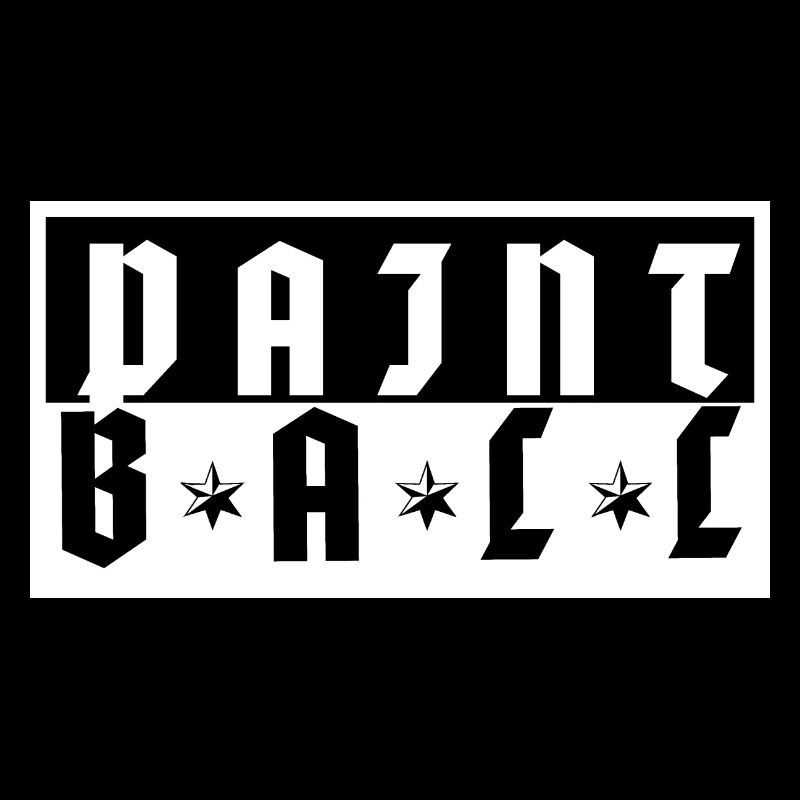 Transparent white Paintball three stars logo
