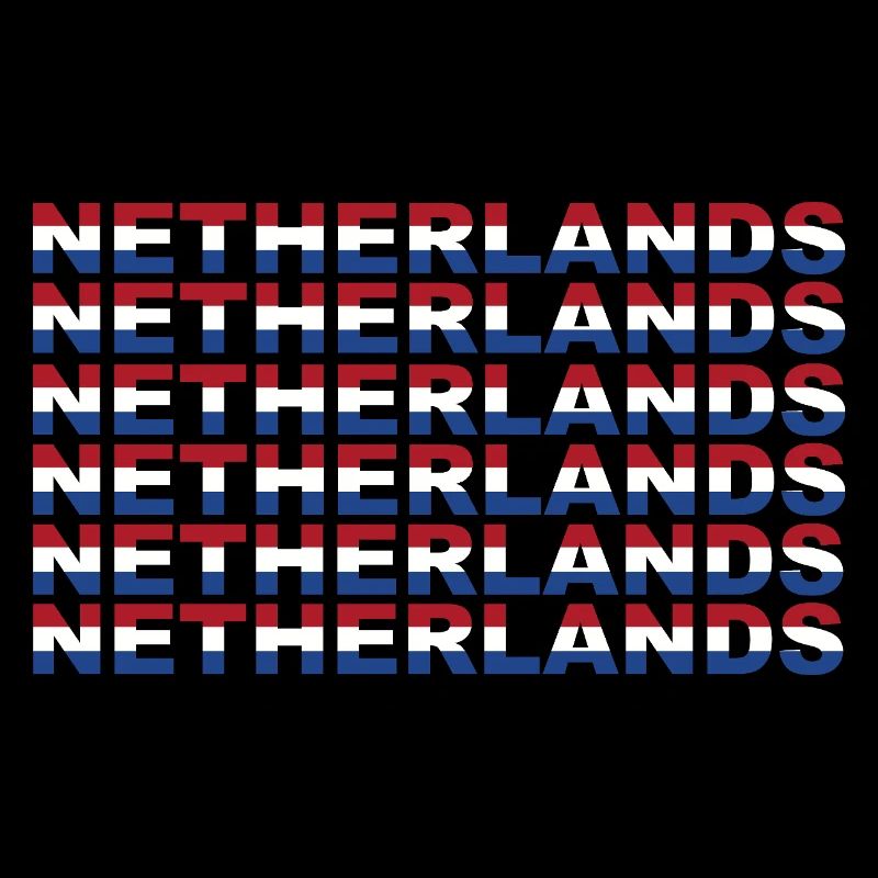 Texte des Pays-Bas dans les couleurs du drapeau