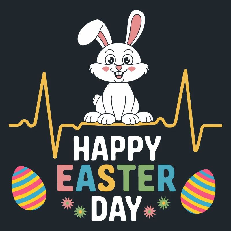 Happy Easter Day Bunny Easter Eggs