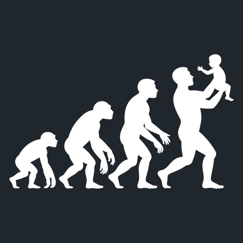 Evolution from monkey to dad