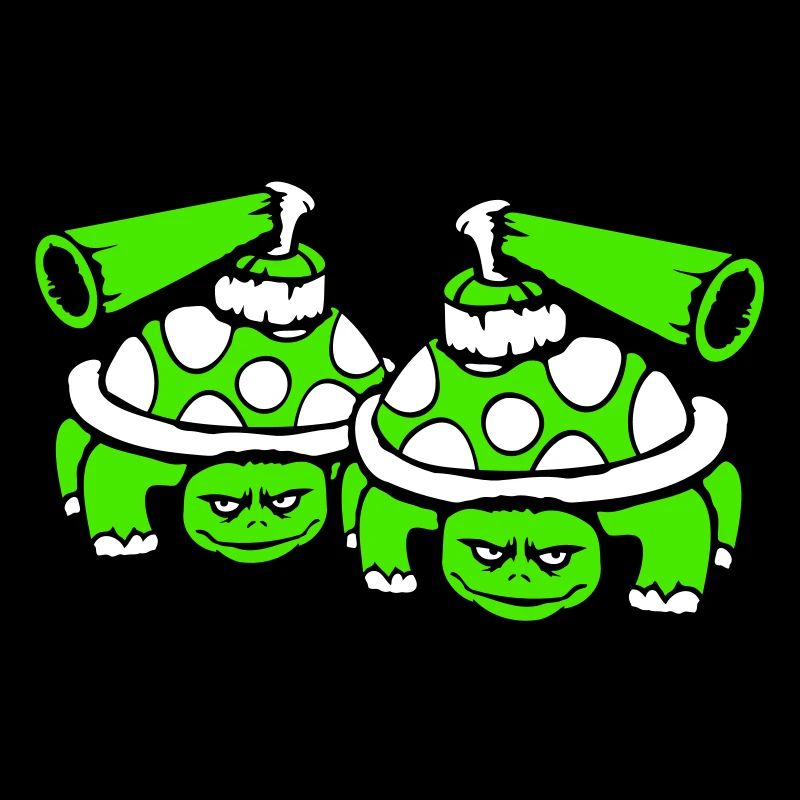 2 Schildkröten Panzer Waffe schießen Krieg Angriff