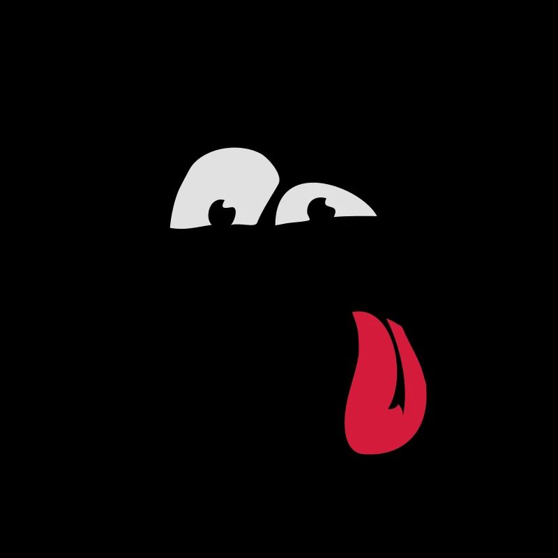 Drôle de bande dessinée Visage Langue Sortir