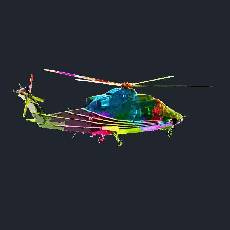 Bunter Helikopter