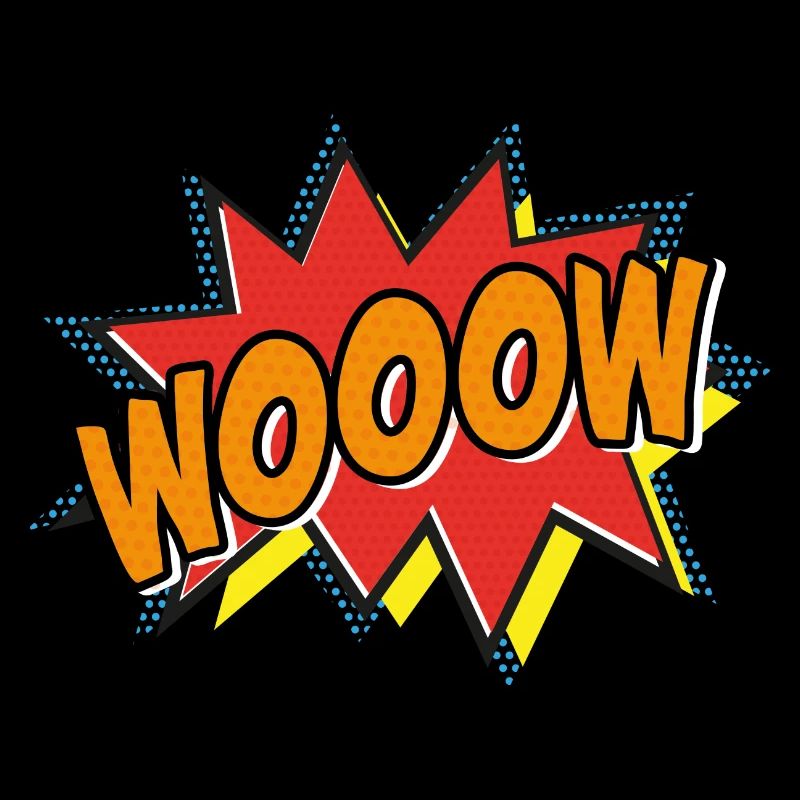 WOOOW - Wow! Comi Strip Style - Pop Art - Orange